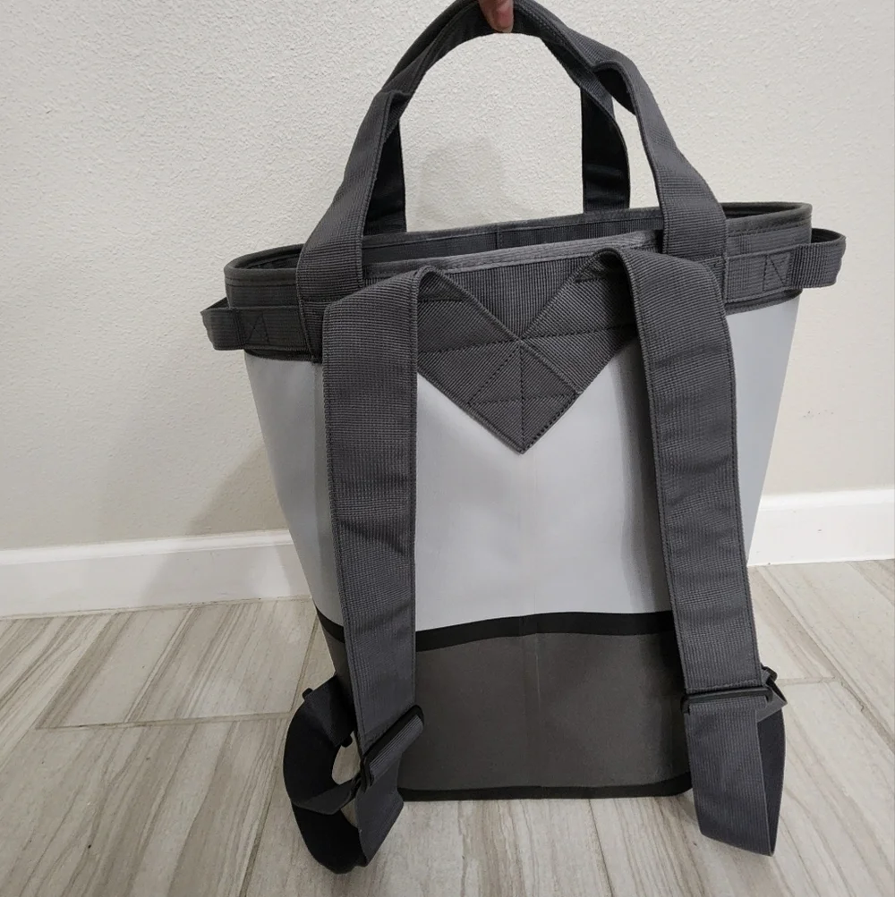 Igloo Reactor Portable 46 Can Soft Insulated Cinch Cooler Backpack Gray Tailgate